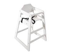 Trona de madera Bolero color blanco antiguo acabado 754 500 x 505 mm Longue muebles