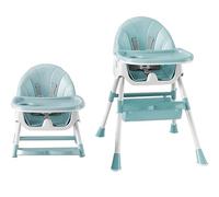 Trona Evolutiva 4 en 1,Plegable y Portátil,con Altura, Reposapiés, Respaldo y Bandeja todo Ajustables,Silla de Comer Portatil para Bebe,Sistema de Seguridad,Hasta 6 Años