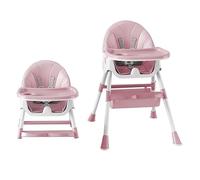 Trona Evolutiva 4 en 1,Plegable y Portátil,con Altura, Reposapiés, Respaldo y Bandeja todo Ajustables,Silla de Comer Portatil para Bebe,Sistema de Seguridad,Hasta 6 Años