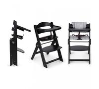 Trona Evolutiva Plegable Innovaciones Ms Full Plus, Negra, con Cojín Gris