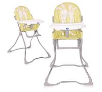 Trona Lorelli Marcel, plegable, hueco para tazas, tejido lavable, color:beige amarillo