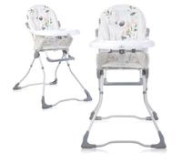 Trona Lorelli Marcel, plegable, hueco para tazas, tejido lavable, color:blanco