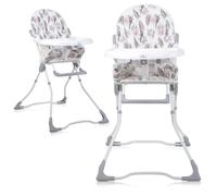 Trona Lorelli Marcel, plegable, hueco para tazas, tejido lavable, color:gris rosa