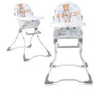 Trona Lorelli Marcel, plegable, hueco para tazas, tejido lavable, color:oso azul