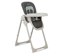 Trona MoMi GOJO para bebés y niños de 6 a 36 meses (máx. 15 kg de peso corporal), plegable, cinturón de seguridad de 5 puntos, con bandeja y ruedas.
