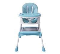 Trona para bebé, 2 en 1, trona para bebés y niños pequeños con reposapiés, trona plegable de viaje con mesa, bandeja doble extraíble, trona para niños pequeños a partir de 6 meses (verde)