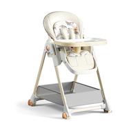 Trona para Bebé Silla de Comedor Convertible Multifuncional para Alimentación de Niños Pequeños con 6 Alturas Ajustables 3 Posiciones Reclinables Plegable con Bandejas Desmontables Ruedas (808 White)