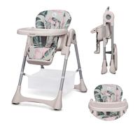 LIONELO Zanna silla de comer para niños, trona, trona plegabletronas de bebe, ajuste de bandeja y de reposapies, cinturones de seguridad de 5 puntos, de 6 a 36 meses hasta 15 kg