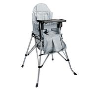 Trona plegable con bandeja extraíble plata one2stay