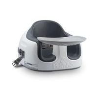 Trona Portátil Multiusos con Bandeja Extraíble - 6 a 36 meses - Asiento de Suelo y Elevador de 2 alturas - Ajustable - Ligera y Portátil - Gris Oscuro - Bumbo