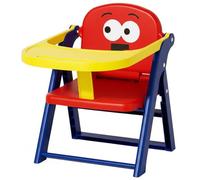 Trona portátil para viajes y hogar, silla de alimentación de bebé con bandeja extraíble, plegado en un segundo, ligera y compacta para camping, playa, comedor (rojo)