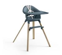 Trona Stokke Clikk, Azul Fiordo - Trona todo en uno con bandeja + arnés - Ligera, duradera y para viaje - Ergonómica con características ajustables - Ideal niños de 6-36 meses
