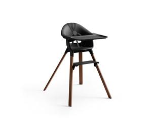 Trona Stokke Clikk, Black/Warm Brown - Trona todo en uno con bandeja + arnés - Ligera, duradera y para viaje - Ergonómica con características ajustables - Ideal niños de 6-36 meses