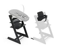 Trona Stokke Tripp Trapp, Negro (incluye silla y kit de bebé2) con kit de bebé, diseño seguro, ajustable y ergonómico