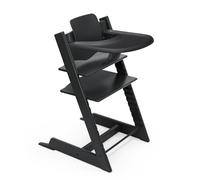 Trona Tripp Trapp de Stokke (Black) con Bandeja Stokke (Black) - Incluye Silla Tripp Trapp, Baby Set 2 para Niños de 6 a 36 Meses - Ajustable y Fácil de Limpiar