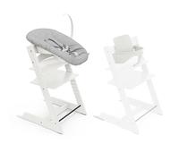 Trona Tripp Trapp de Stokke, Blanca (Incluye Silla + Baby Set 2) con Newborn Set - Diseño Seguro, Ajustable y Ergonómico