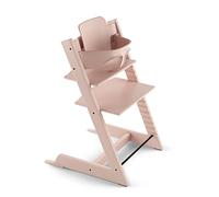 Trona Tripp Trapp de Stokke con Baby Set, Serene Pink - Silla ajustable y evolutiva para niños y adultos - Ergonómica & diseño atemporal