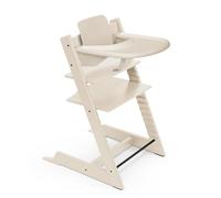 Trona Tripp Trapp de Stokke (Vanilla White) con Bandeja (Vanilla White) - Incluye Silla Tripp Trapp, Baby Set 2 para Niños de 6 a 36 Meses y Bandeja Stokke - Ajustable y Fácil de Limpiar
