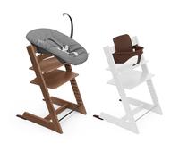 Trona Tripp Trapp de Stokke, Warm Brown (Incluye Silla + Baby Set 2) con Newborn Set (Anthracite) - Diseño Seguro, Ajustable y Ergonómico