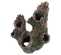 Tronco de Árbol Artificial de Resina para Acuario y Reptiles | Decoración Compacta Forma Realista, Refugio para Peces y Reptiles, Uso en Pecera y Terrario