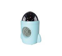 TRONIC® Despertador con proyección de estrellas. (turquesa)