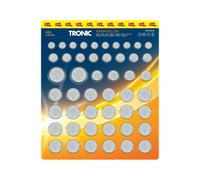 TRONIC® Pack de pilas de botón 12 tipos 48 unidades