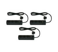 TRONIC® Set de 3 regletas (negro)