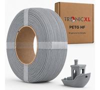 TRONICXL 1 kg de filamento PETG-HF apto para impresora 3D Bambu Lab para bobina vacía Bambulab (con Notch) AMS AMS2 P2S, H2D, H2S, X1C, P1S, A1, P1P, A1 mini gris