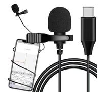 TronicXL 2 micrófonos de solapa USB-C con cable, micrófono lavalier, condensador, entrevista, podcast, videoconferencia para DJI, smartphone, tableta, portátil, tipo C