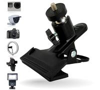 TronicXL Abrazadera de mesa de 1/4 pulgadas con cabezal esférico para cámara, lámpara CCTV, estudio, teléfono móvil, teléfono móvil, soporte para cámara DSLR, etc. Abrazadera C para transmisión en