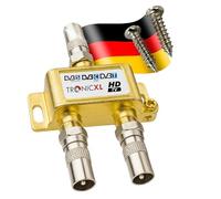 TronicXL BK - Distribuidor de 2 enchufes para televisión por cable DVBC para Unitymedia Splitter Unicable