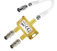 TronicXL, Divisor de antena para televisión por cable, con 2 entradas DVB-C coaxiales, por ejemplo para divisor Unitymedia