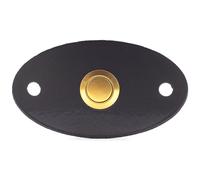 TronicXL Ellipse V2A Timbre de la Puerta Placa Acero Inox Antracita Pulsador Oro