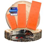 TronicXL Juego de 3 cuñas de tala premium para troncos de madera, troncos forestales, talas de madera, cuñas de corte, cuña de derivación para leña, plástico ABS