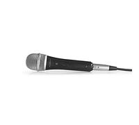 TronicXL Micrófono dinámico profesional de metal para cantar y escenario + cable XRL de 5 m a jack de 6,35 mm + protección contra pop micro micro vocal dinámico negro plata micrófono vocal jack jack
