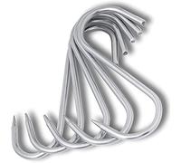 TronicXL Premium - Gancho en S de acero inoxidable, 200 mm x 10 mm, para carne, carnicero, ahumado, acero inoxidable, carnicero, carnicería, metal