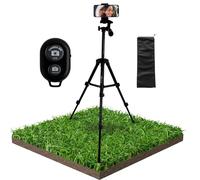 TronicXL Smartphone trípode compatible con Apple iPhone Samsung Xiaomi Google Tripod soporte con mando a distancia Bluetooth disparador foto vídeo trípode mesa estudio I soporte de mesa teléfono móvil