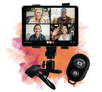 TronicXL Soporte de sujeción para tablet con Bluetooth, disparador automático, mesa, cama, escritorio, soporte para tabletas de hasta 10 pulgadas, compatible con iPad mini 1, 2, 3, 4, 5, soporte de
