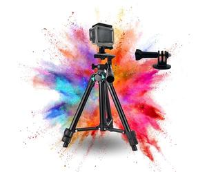 TronicXL Trípode de 30-60 m compatible con DJI Osmo GoPro Hero + 3 4 5 6 7 8 9 10 11 12 13 Session Action Cam Soporte Cámara de Acción + Bolsa Mesa