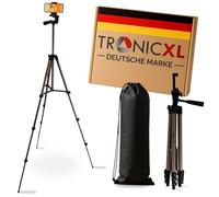 TronicXL Trípode para smartphone con funda de 138 cm, trípode para cámara para teléfono móvil, apto para Apple iPhone, soporte giratorio para fotos, selfie, video, influencer y streaming I trípode