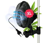 TronicXL Ventilador oscilante premium con clip de crecimiento, extragrande, compatible con caja de cultivo para cajas de cultivo, ventilación, aire de extracción, ventilador de cultivador