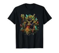 Trono de Cristal Rey Guerrero Gorila Azteca Camiseta