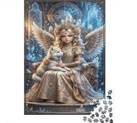 Trono de CristalRompecabezas Clásico De 1000 Piezas Cartón Reciclado Ángel Princesa Coordinación Ojo-Mano Adolescentes 12+, Tiempo Libre, Regalo De Cumpleaños 70x50cm/1000pcs