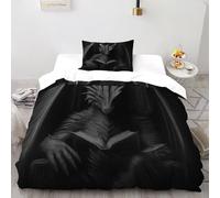 Trono de dragónes Funda De Edredón 2 Piezas 3D Impresa Fantasy Sky Creature con 1 Fundas De Almohada Single（135x200cm） Microfibra Ropa De Cama para Niñosy Hombres