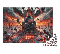 Trono de la Muerte Puzzle para Adultos Puzzle de 1000 Piezas Cuervo Oscuro Relajante Enfoque Decoración Hogar Regalo 70x50cm/1000pcs