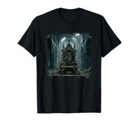 Trono Gótico Arruinado Fantasía Oscuro Diseño Catedral Camiseta