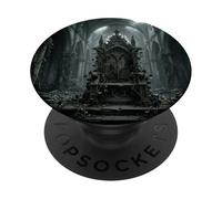 Trono Gótico Arruinado Fantasía Oscuro Diseño Catedral PopSockets PopGrip Adhesivo