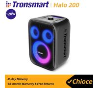 Tronsmart-altavoz Halo 200 para Karaoke, sistema de sonido de 3 vías, 120W, micrófono incorporado/con cable, entrada de guitarra, Control por aplicación Halo 200 without Mic
