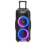 Tronsmart Halo 300 Altavoz Portátil Bluetooth 5.3 Potente 240W, 18H Duración, Sonido Envolvente de 270°, IPX4 Impermeable, luz LED, micrófono/Guitarra/XLR, Negro