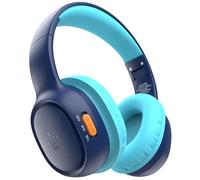 Tronsmart KH02 Auriculares Bluetooth 5.3 para Niños, 45 Horas de Reproducción, Cable de Audio Incorporado, Auriculares Inalámbricos Plegables con Micrófono para Escuela, Viaje, Avión - Azul